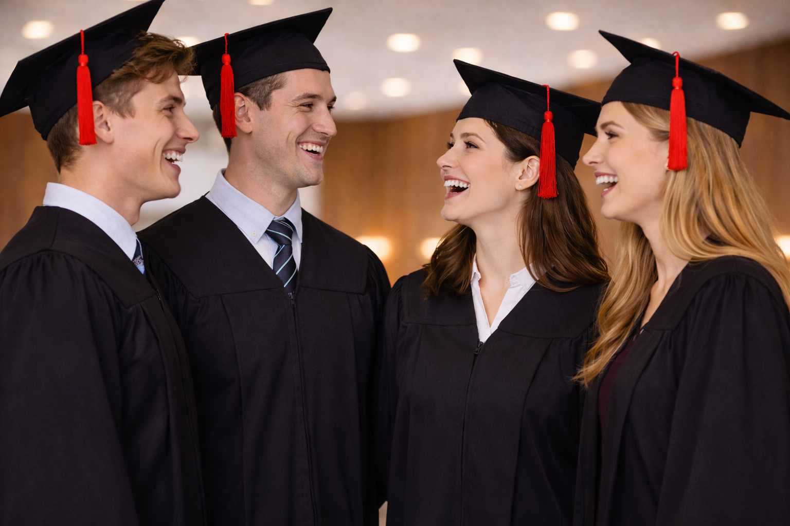 Toga per laureandi e dottorandi con tocco. Taglia unica.