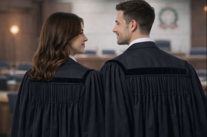 Toga in cotone o lana con rifiniture in velluto o in raso, con plissettatura. Sono disponibili nelle taglie S/M (altezza fino a 170cm) e M/L (altezza oltre 170cm).